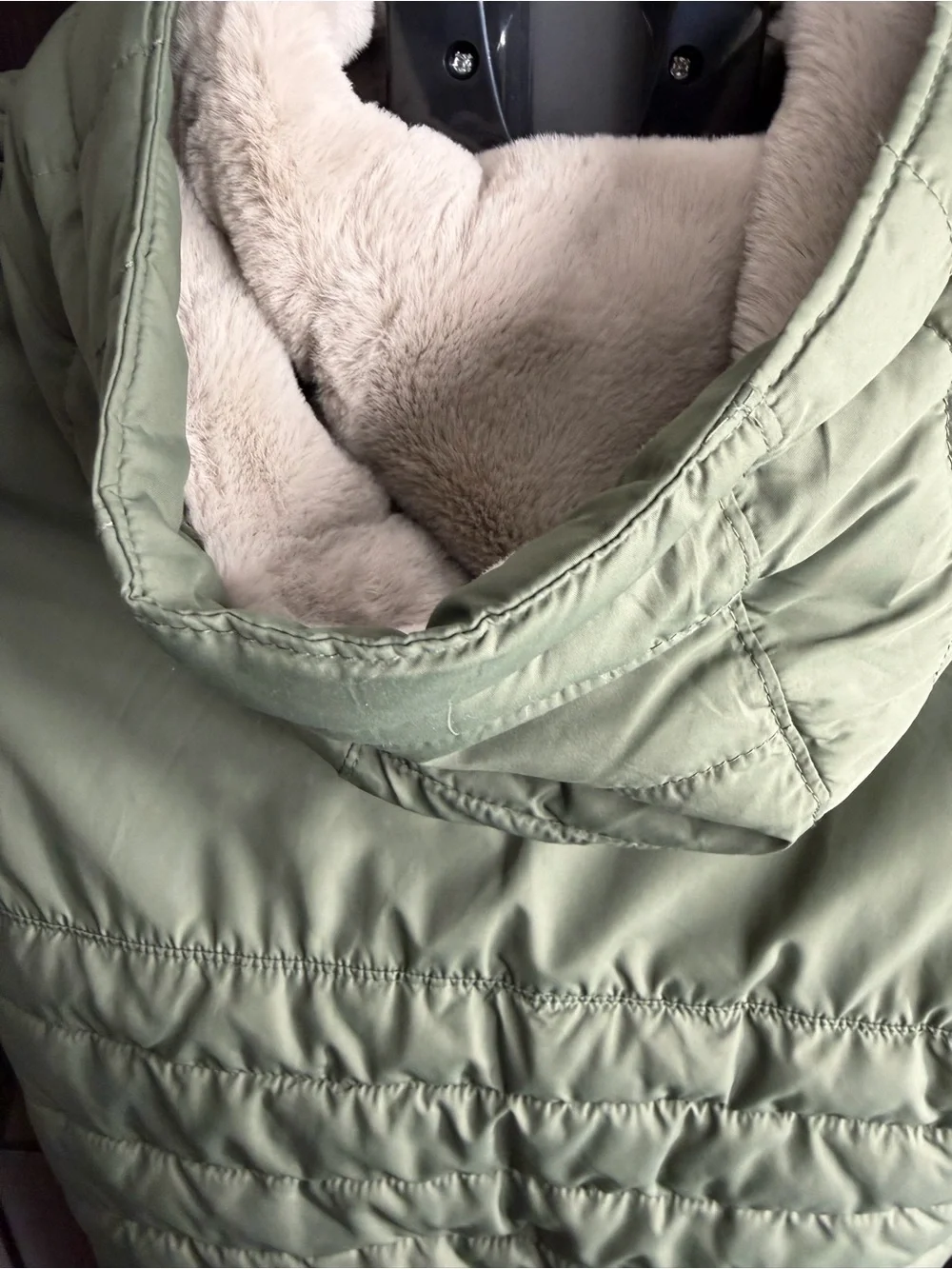 abercrombie kids Olive Green Hooded Puffer Jacket